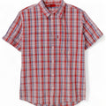 Camisa masculina de manga curta Levi's grande xadrez vermelho