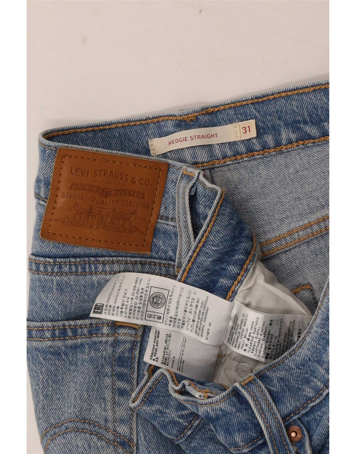 Calça jeans feminina Levi's Wedgie Straight W31 L28 azul algodão