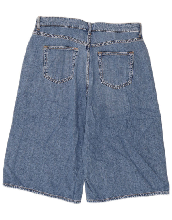 Bermuda jeans feminina Marks & Spencer Culotte Reino Unido 16 grande W34 azul