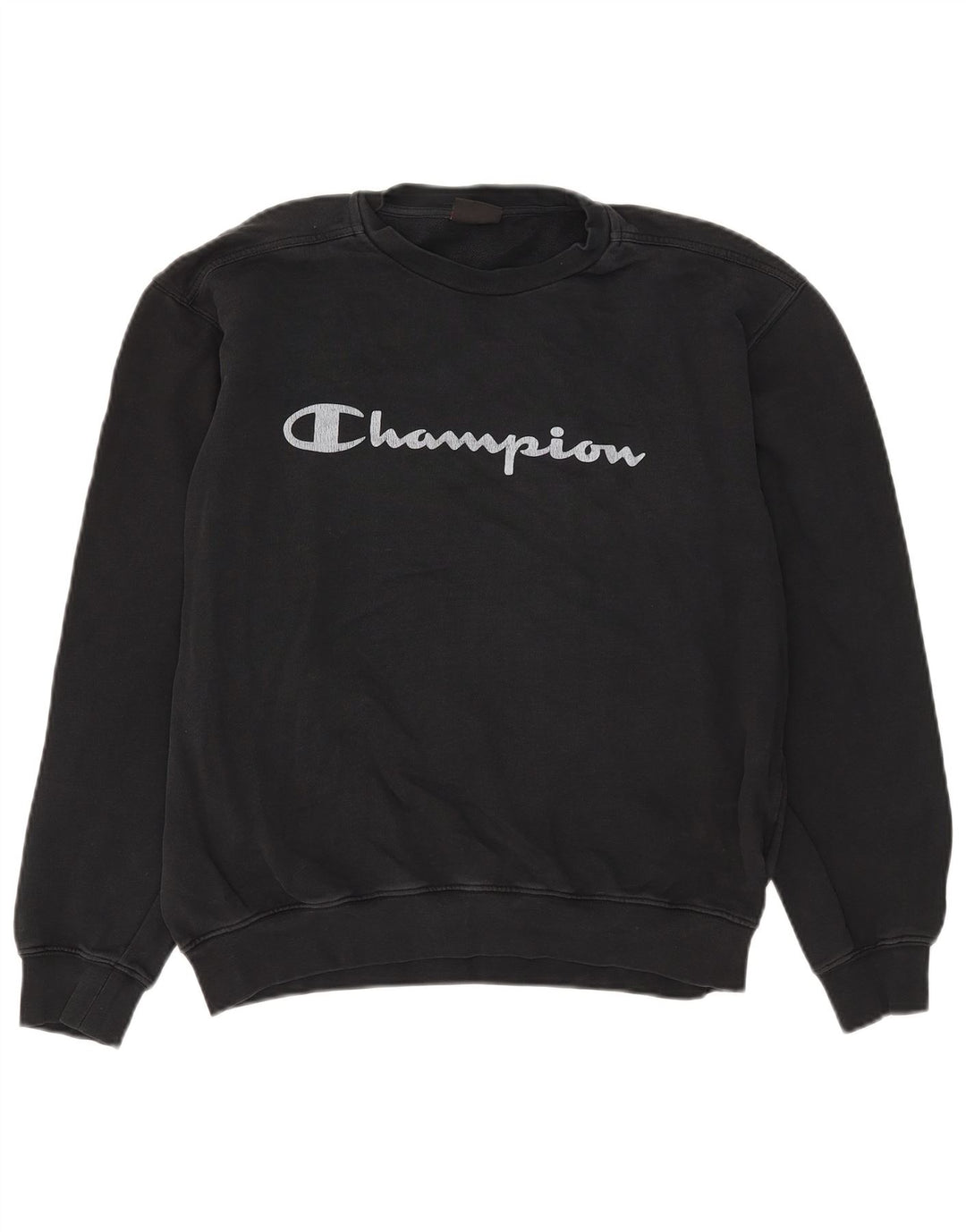 Champion feminino gráfico moletom jumper XL algodão preto
