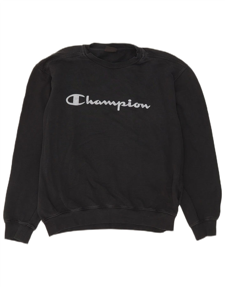 Champion feminino gráfico moletom jumper XL algodão preto