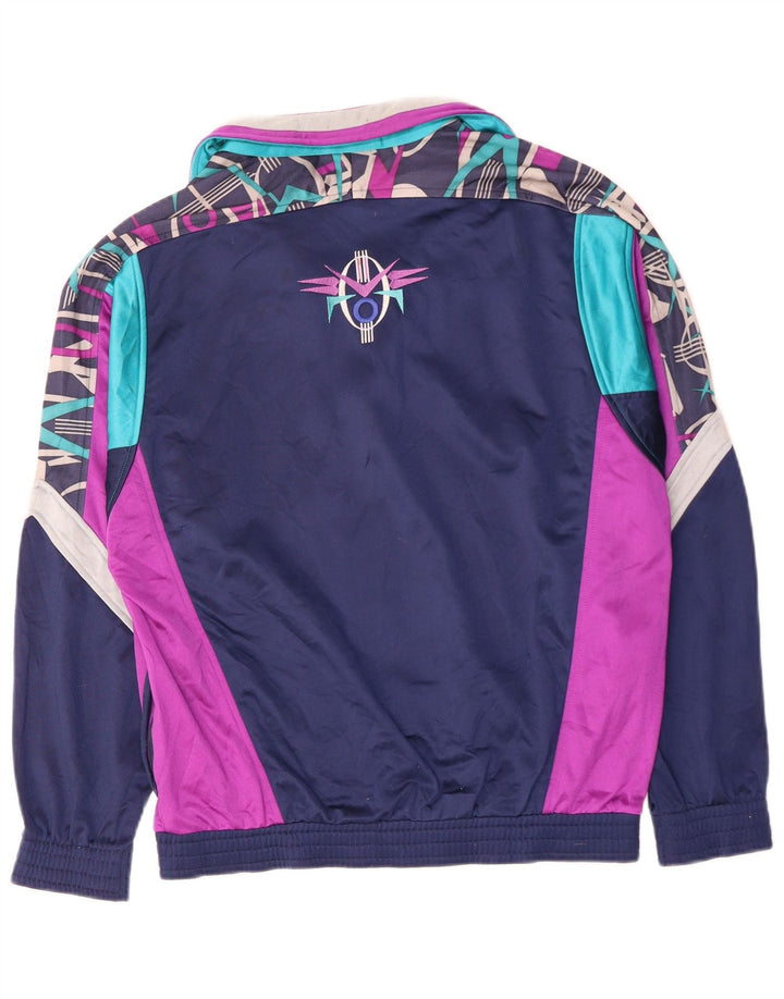 LOTTO Jaqueta masculina de agasalho gráfico médio azul marinho bloco colorido