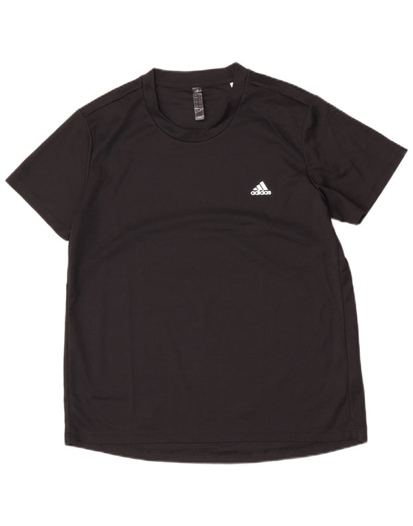 Adidas Womens Aeroready T-Shirt Top UK 16/18 Grande Preto Poliéster