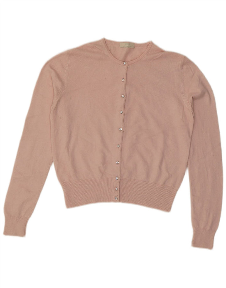 Suéter cardigã feminino Marks & Spencer UK 14 viscose rosa médio