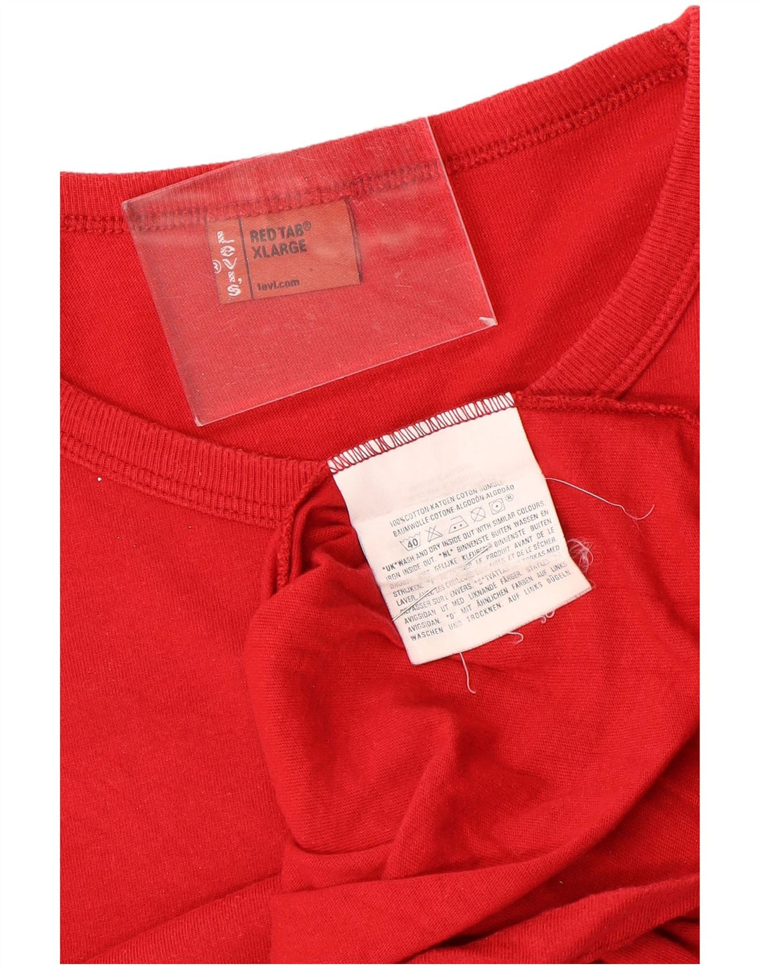 Camiseta gráfica masculina Levi's Top XL algodão vermelho