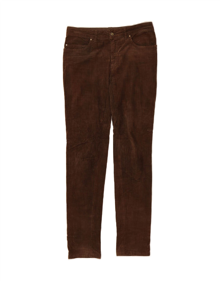TRUSSARDI Womens Slim Corduroy Trousers W30 L33 Brown Cotton Vintage Trussardi and Second-Hand Trussardi from Messina Hembry 
