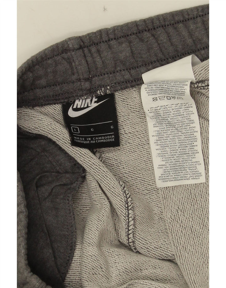 Calça de treino masculina NIKE Joggers grande cinza algodão