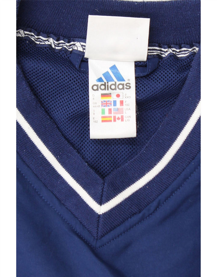 Jaqueta Adidas Masculina Pulôver Treino Top Reino Unido 44/46 Grande Azul Marinho
