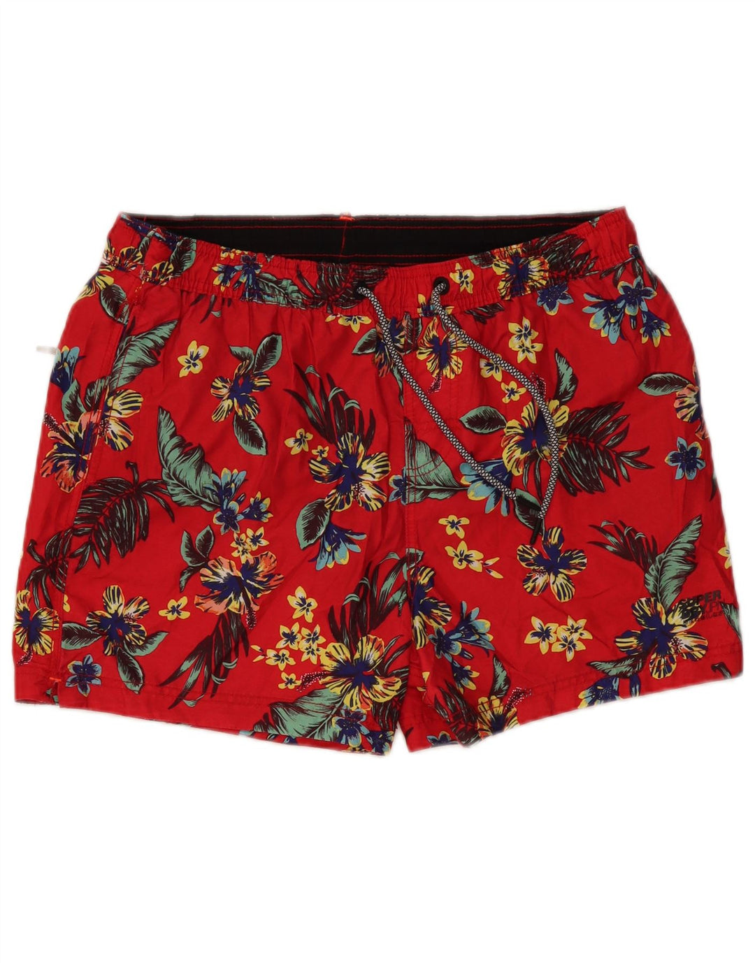 Shorts de natação masculino SUPERDRY 2XL poliéster floral vermelho