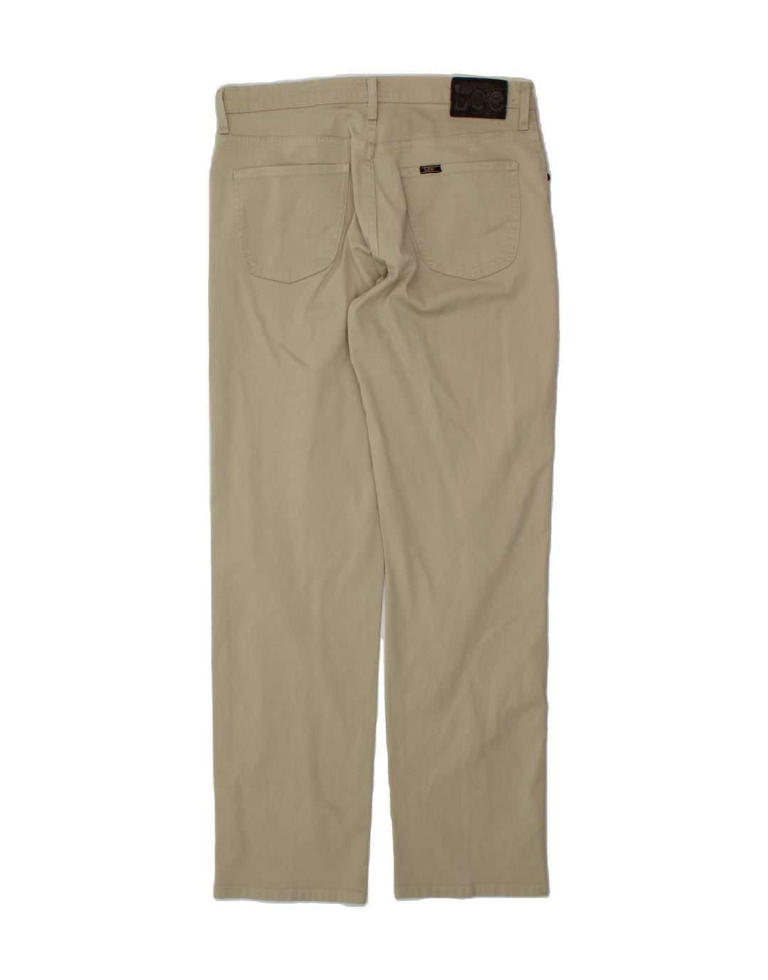 LEE Mens Brooklyn Straight Casual Trousers W36 L34 Beige Cotton Vintage Lee and Second-Hand Lee from Messina Hembry 