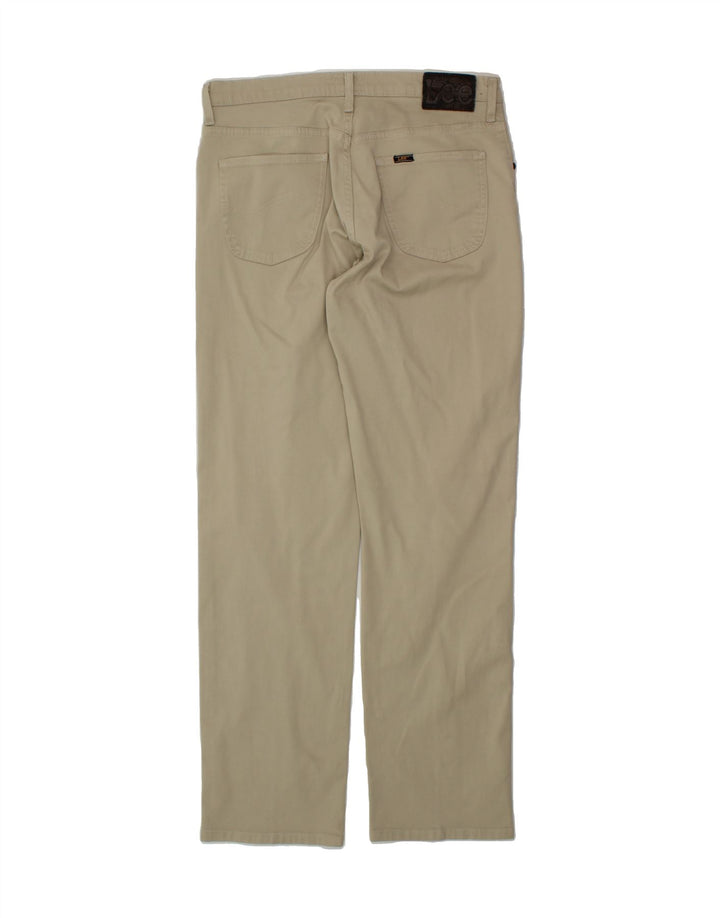 LEE Mens Brooklyn Straight Casual Trousers W36 L34 Beige Cotton Vintage Lee and Second-Hand Lee from Messina Hembry 