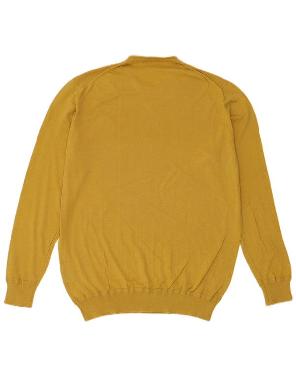 Harmont & Blaine Mens Crew Neck Jumper Sweater XL Yellow Cotton