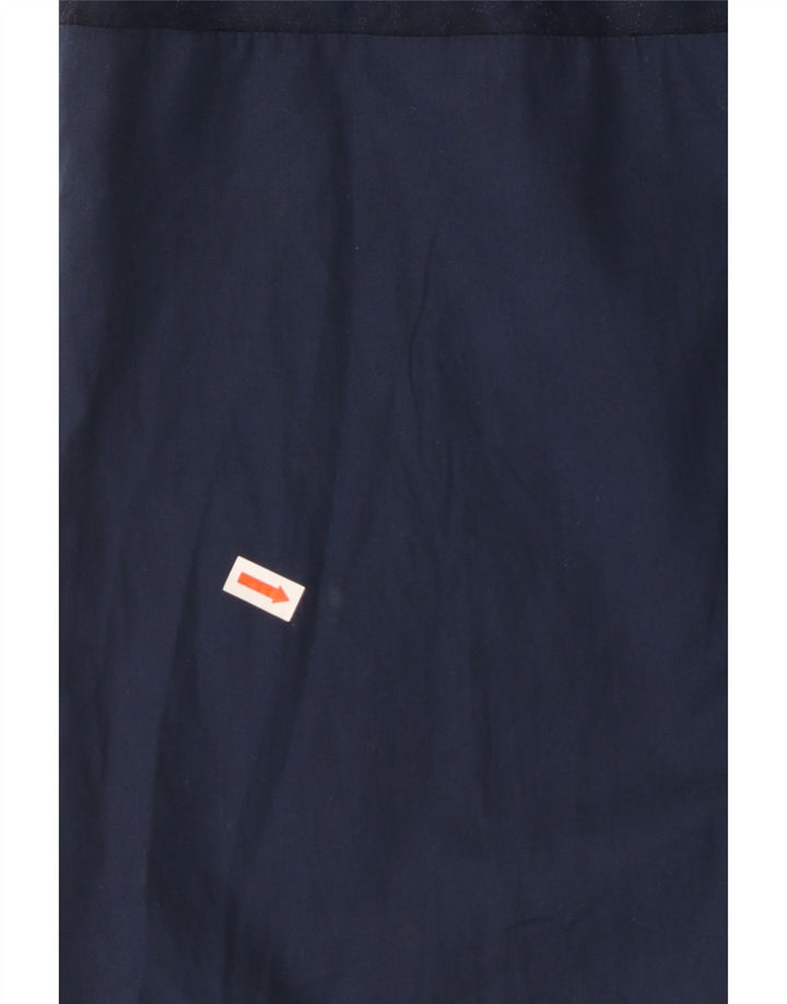 Camisa feminina VINTAGE UK 14 poliéster colorblock azul marinho médio