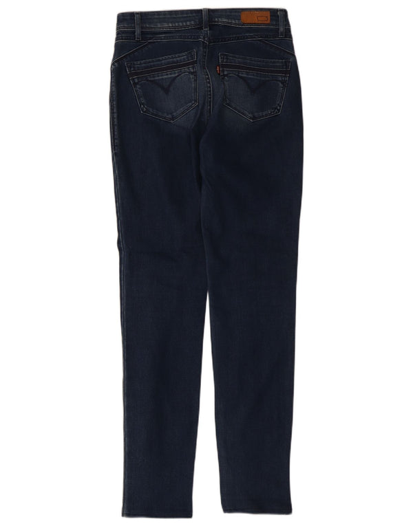 Calça jeans feminina Levi's Demi Curve Mid Rise Skinny W26 L29 Azul Marinho Algodão