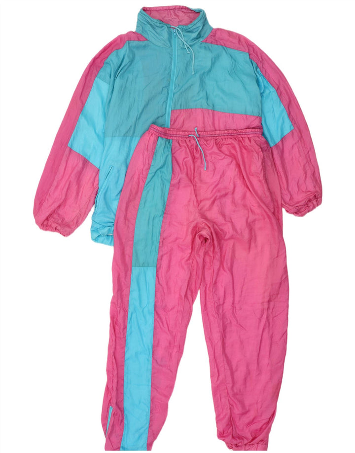 Nortons Mens Full Tracksuit XL Rosa Colourblock Poliamida
