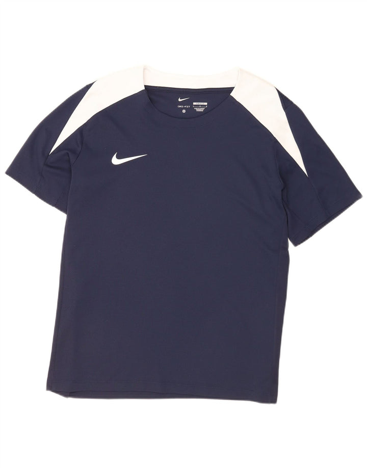 Camiseta Nike Masculina Dri Fit Slim Top Grande Azul Marinho Colourblock Poliéster