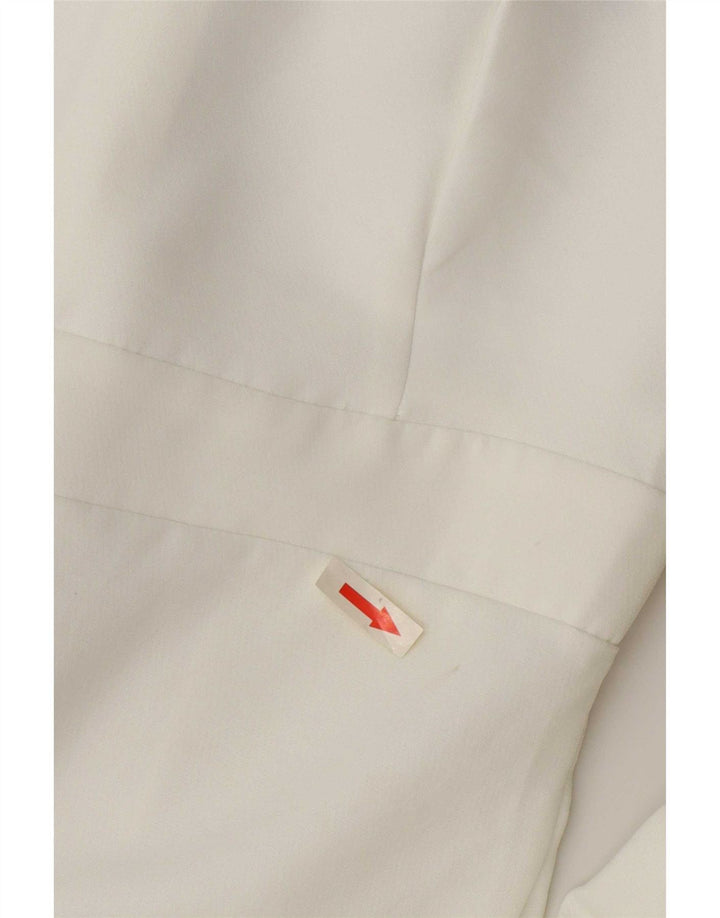 Macacão feminino sem alças Zara Reino Unido 8 pequeno poliéster branco