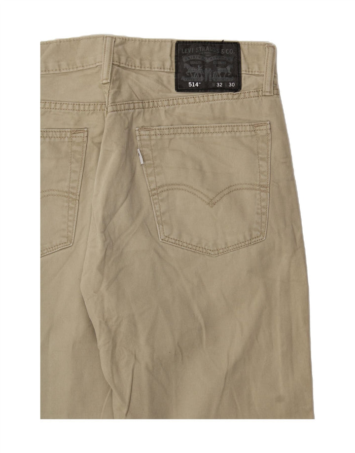 LEVI'S Mens 514 Straight Casual Trousers W32 L30 Beige Cotton Vintage Levi's and Second-Hand Levi's from Messina Hembry 