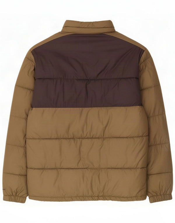 Jaqueta acolchoada masculina Columbia UK 42 XL Khaki Colourblock Poliéster