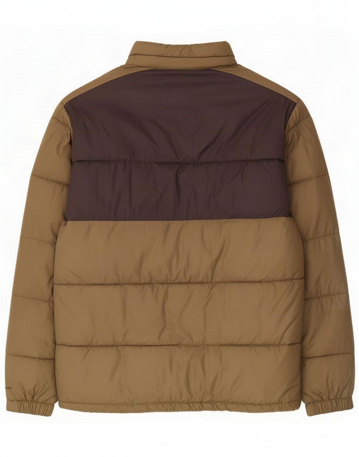 Jaqueta acolchoada masculina Columbia UK 42 XL Khaki Colourblock Poliéster