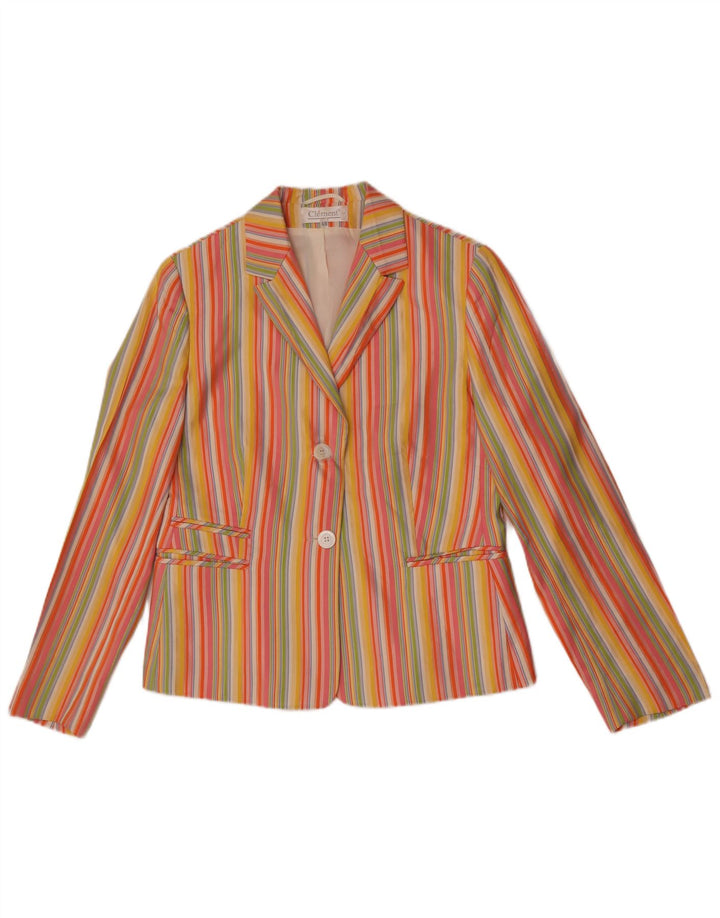 Jaqueta blazer feminina Clement com 2 botões EU 40 médio listrado multicolorido