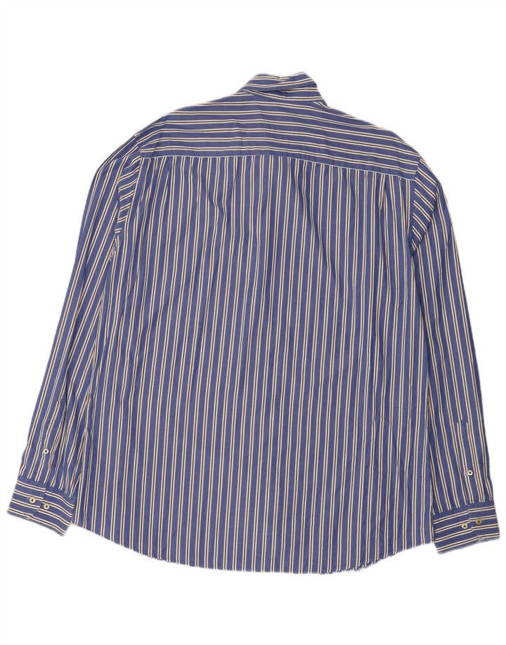 Camisa masculina Massimo Dutti 2XL listrada azul