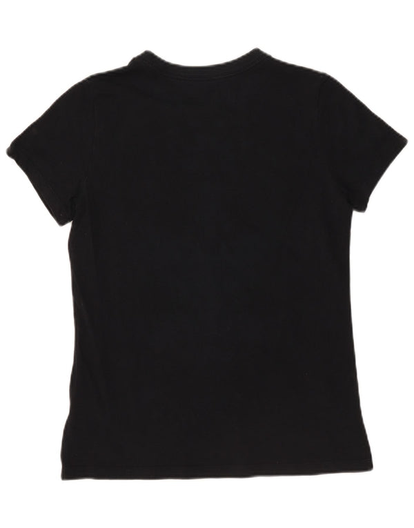 Camiseta gráfica feminina Nike UK 10 pequena algodão preto