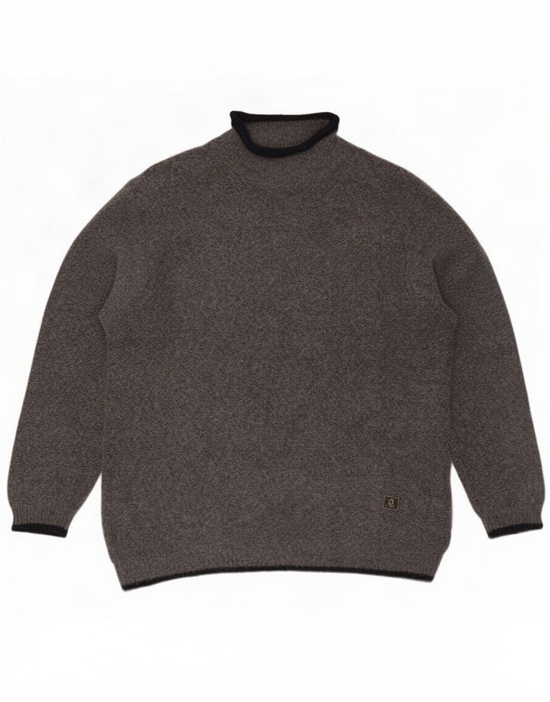 Suéter masculino com gola tartaruga Invicta grande lã cinza