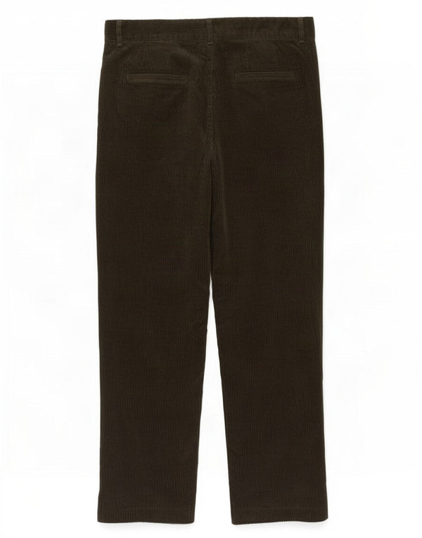 Calça feminina de veludo cotelê Stefanel cropped IT 42 médio W28 L26 cáqui