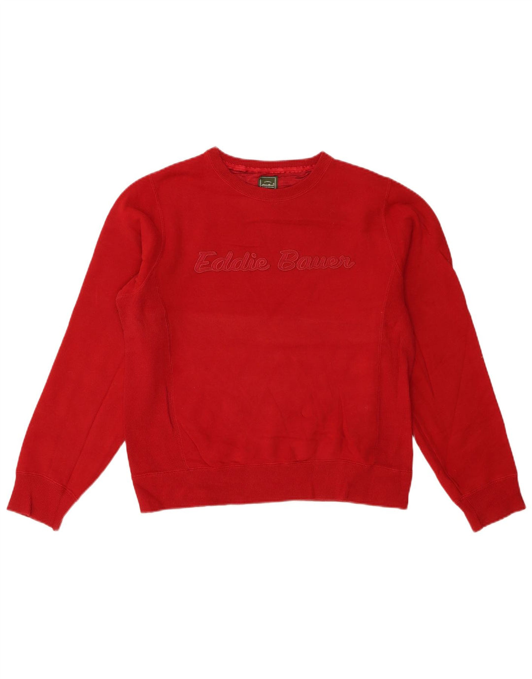 Eddie Bauer moletom gráfico feminino jumper Reino Unido 14 algodão vermelho médio