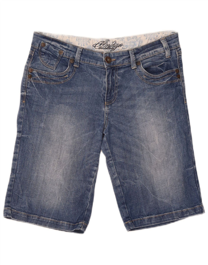 Shorts jeans masculino Marks & Spencer UK 12 médio W32 algodão azul