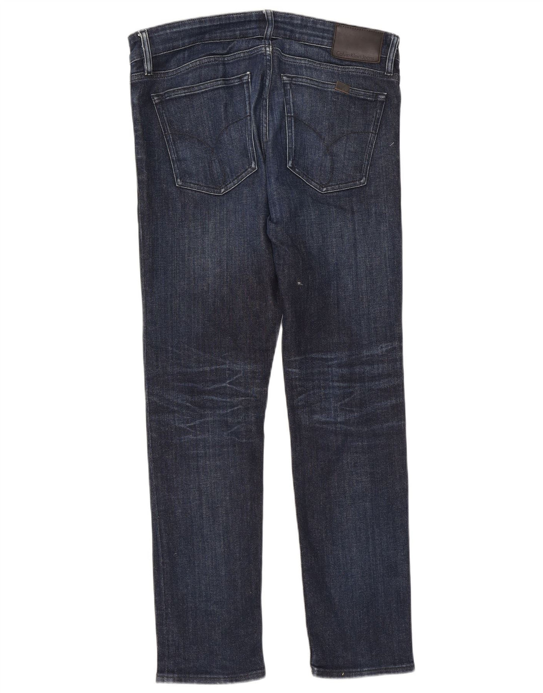 Calvin Klein Masculino Slim Jeans W33 L32 Azul Marinho Algodão