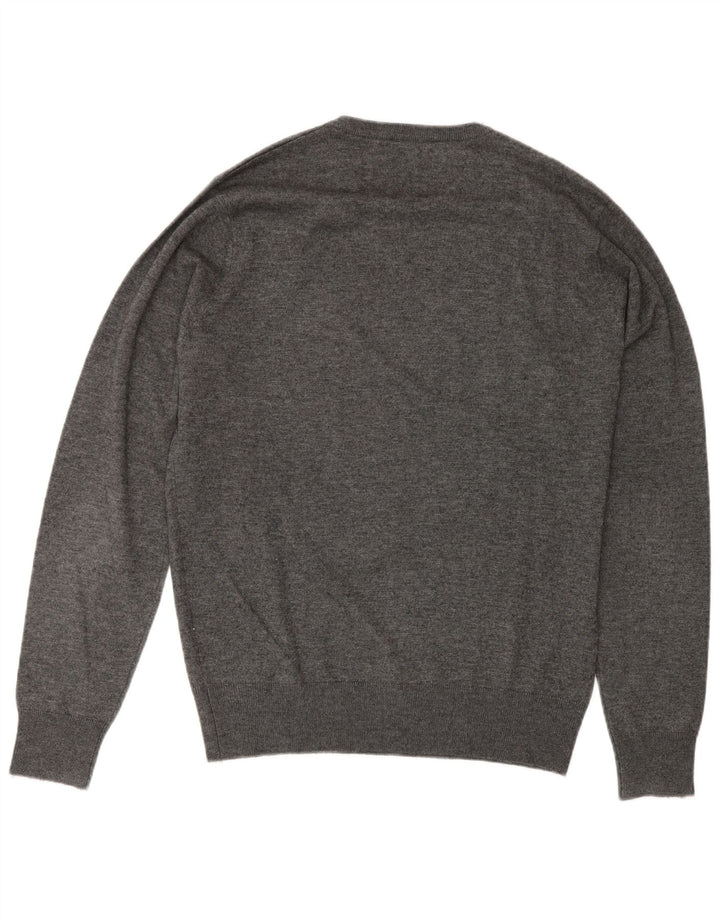 Suéter masculino Trussardi com gola redonda IT 50 cinza médio