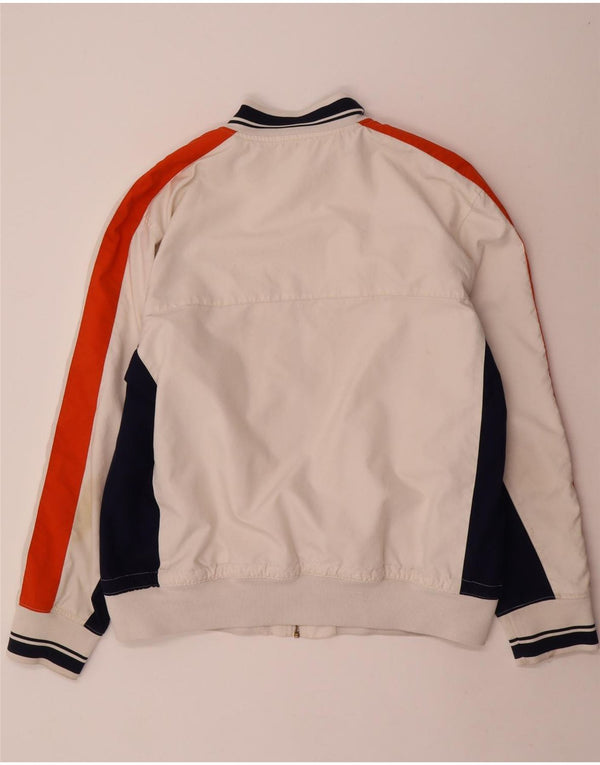 Nike Mens Tracksuit Top Jacket UK 45/47 XL Branco Colourblock Poliéster
