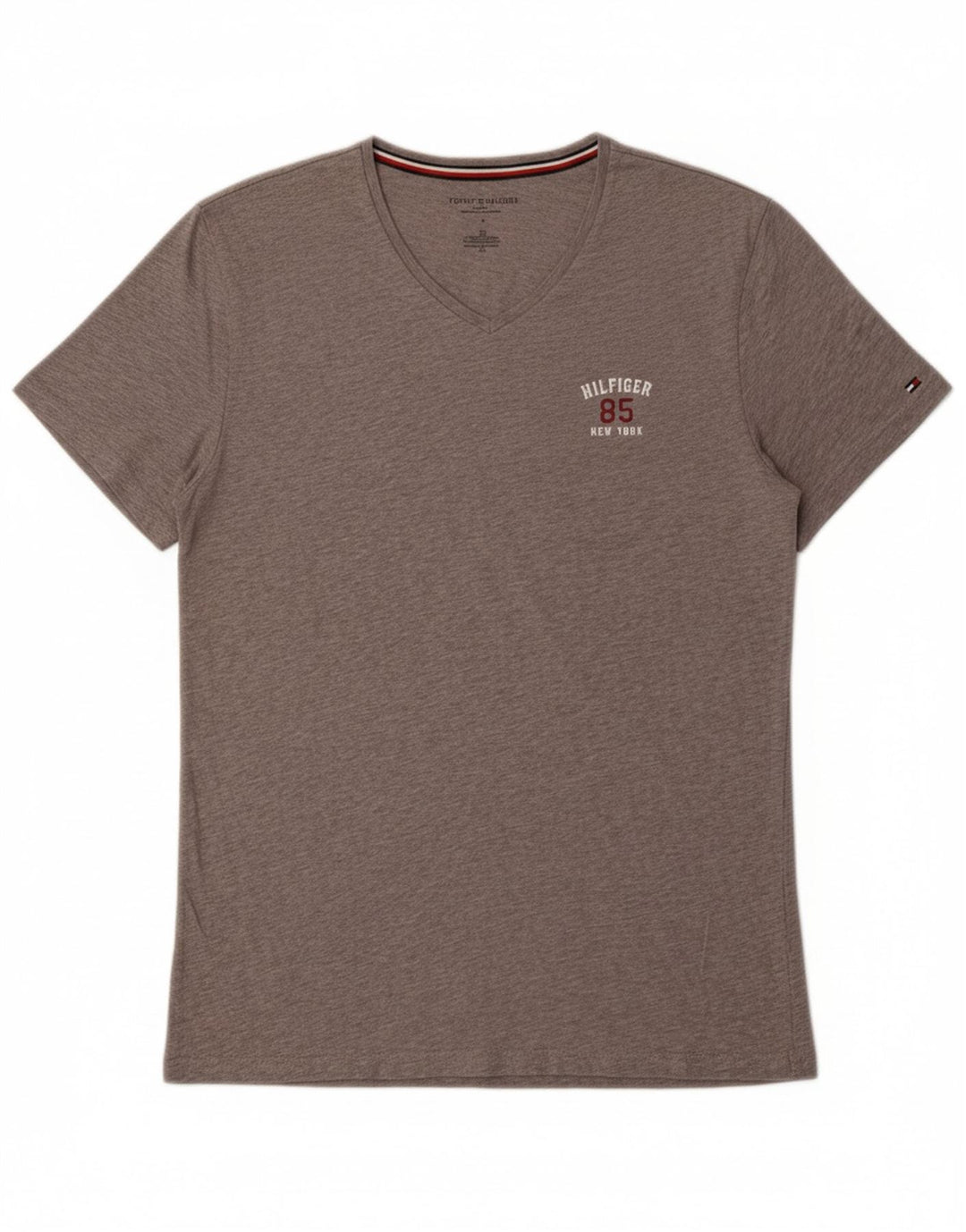 Camiseta masculina TOMMY HILFIGER grande algodão cinza