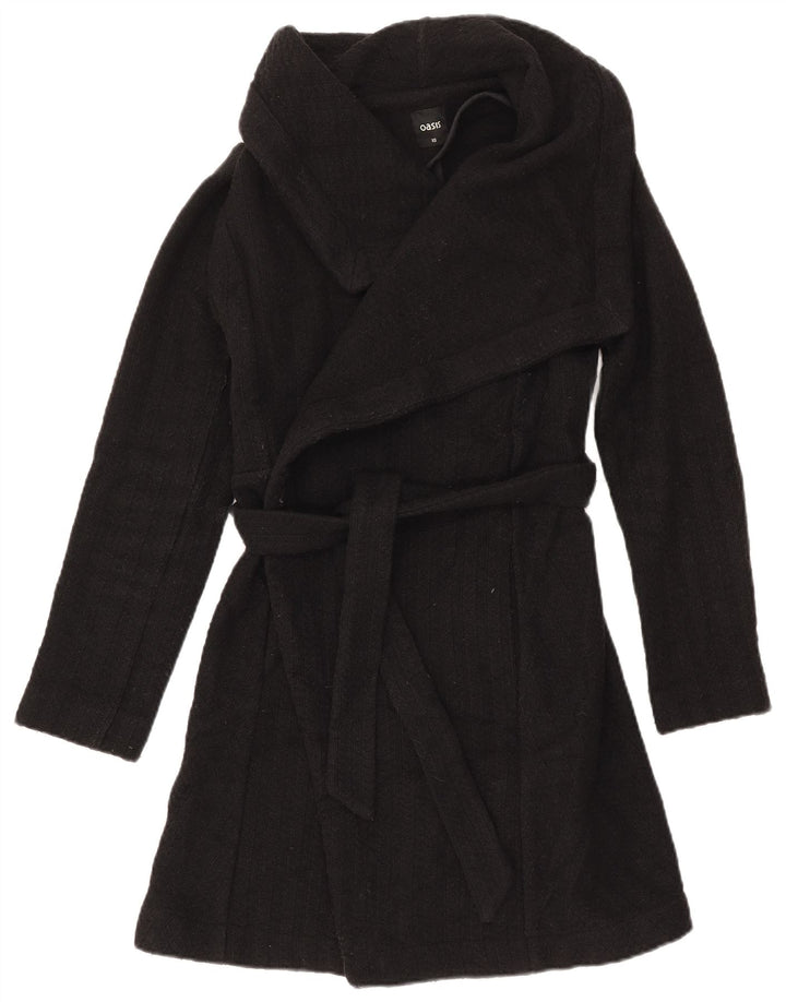 Sobretudo feminino Oasis UK 6 XS lã preta