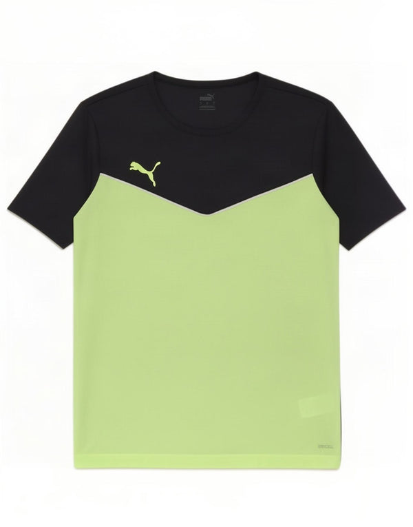 Puma Camiseta Masculina Top Grande Preto Colorblock Poliéster