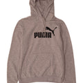 Puma feminino gráfico moletom com capuz Reino Unido 12 cinza médio