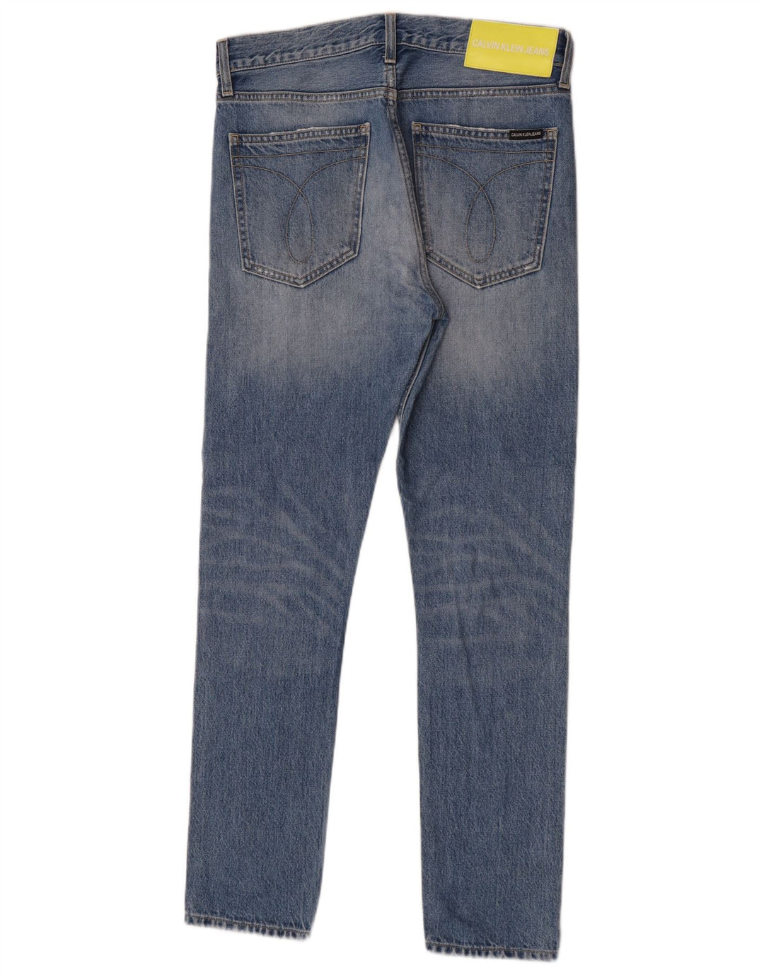 Calvin Klein Jeans masculino desgastado slim W29 L30 algodão azul