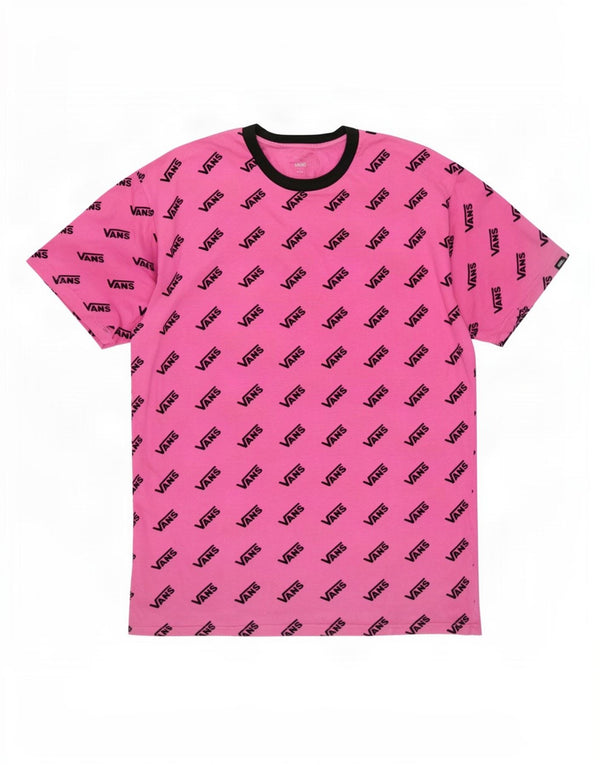 Camiseta Vans masculina gráfica grande algodão rosa
