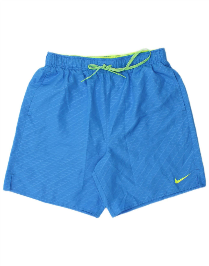 Nike Mens Sport Shorts Médio Azul Geométrico Poliéster