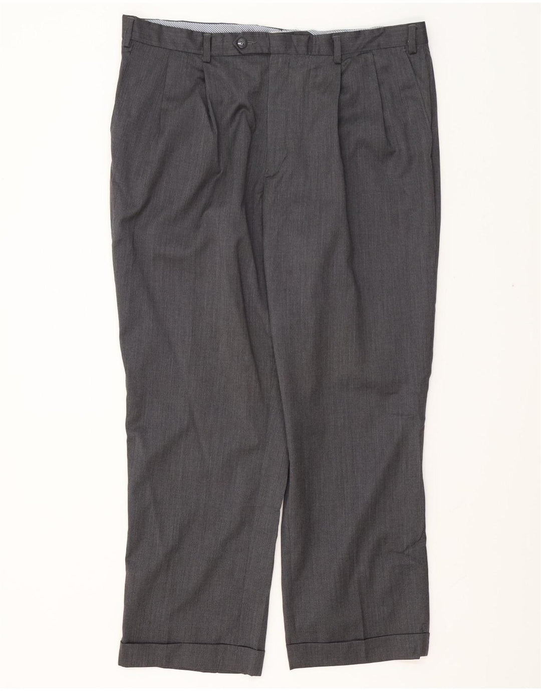 Calça masculina IZOD Pegged Suit W38 L29 Lã Cinza