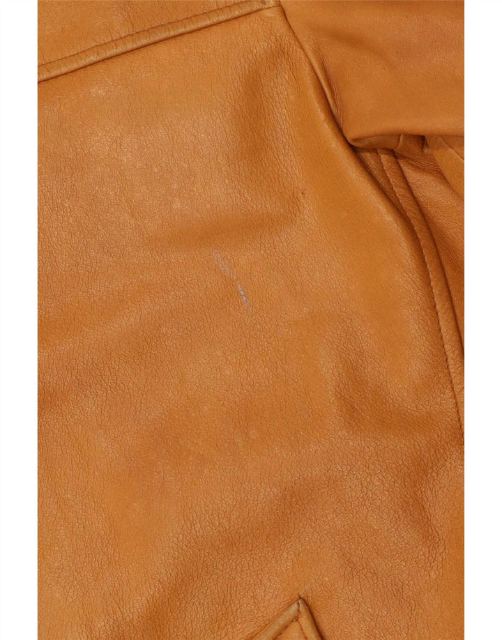 Jaqueta de couro masculina Steve Madden Reino Unido 42 XL couro bege