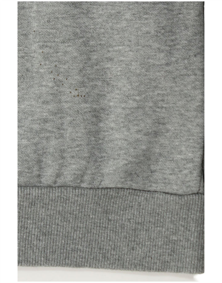 PUMA Mens Graphic Hoodie Jumper Grande Algodão Cinza
