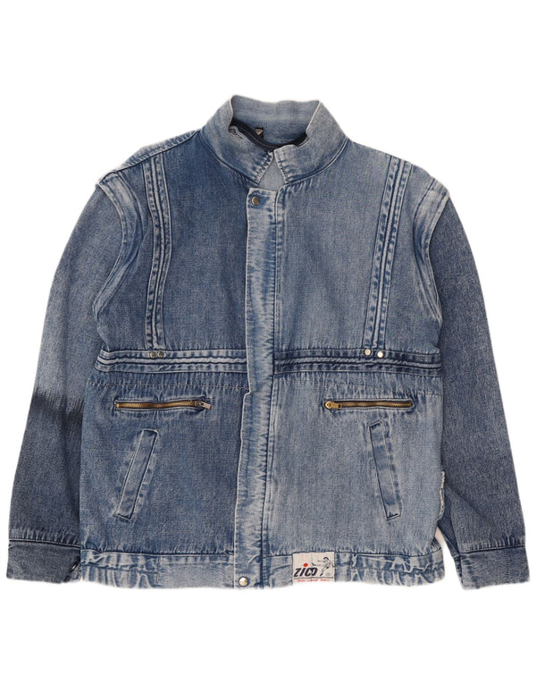 Jaqueta jeans masculina vintage IT 48 azul médio