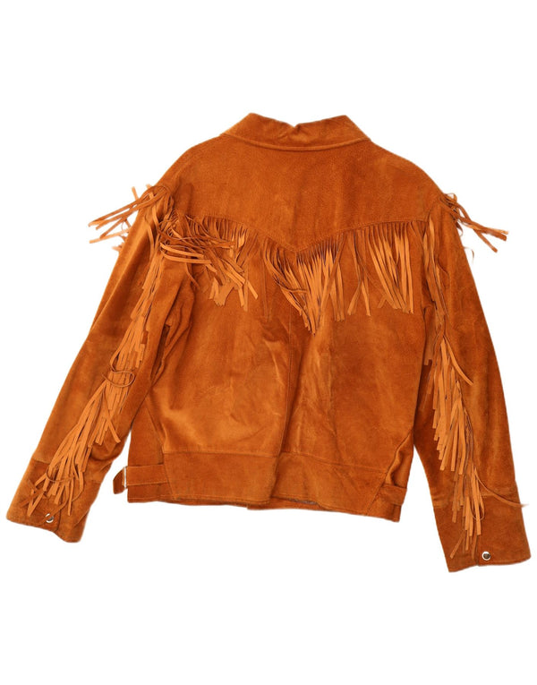 Jaqueta masculina vintage de camurça IT 50 grande marrom