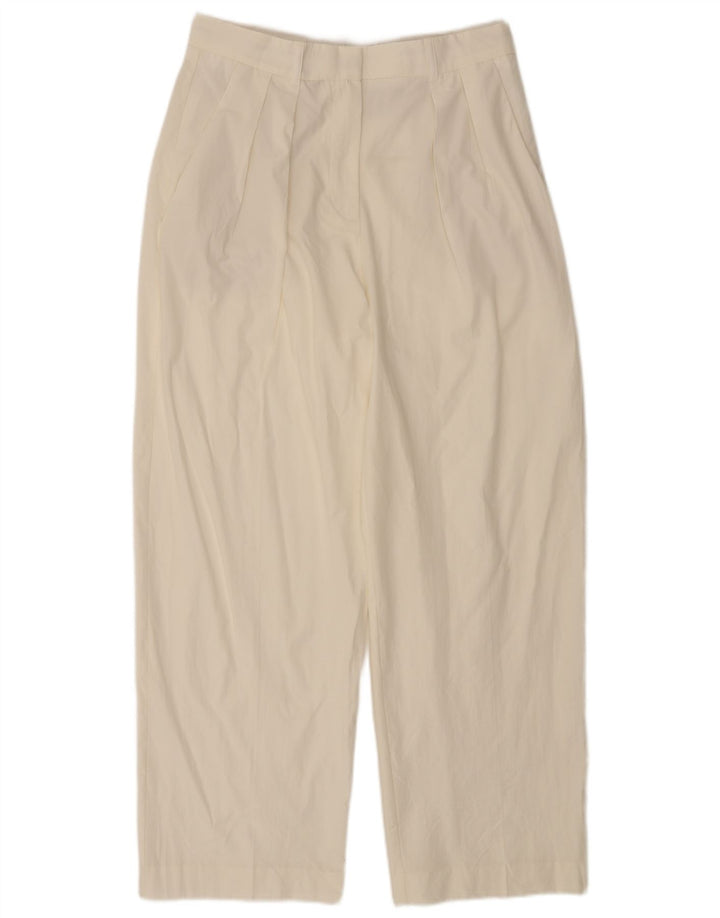 Zara Calça Chino Feminina Pegged Médio W28 L29 Branco Lyocell
