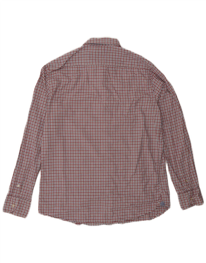 Camisa masculina Massimo Dutti média vermelha guingão