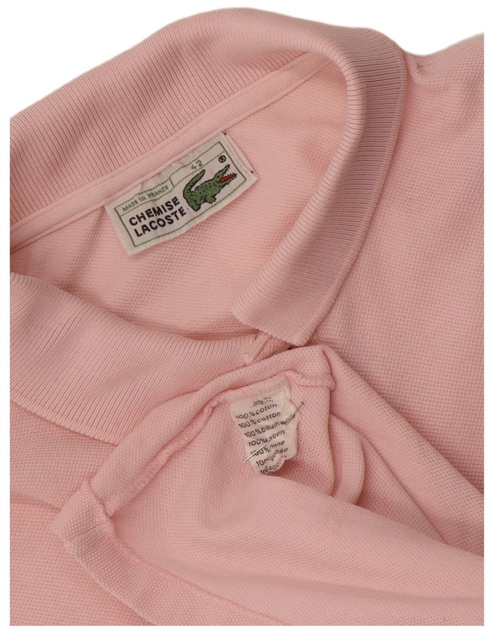Camisa polo feminina Lacoste tamanho 42 grande algodão rosa