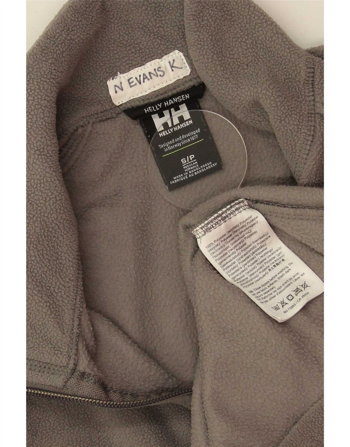 Suéter masculino Helly Hansen com zíper e gola em lã, pequeno, cinza, poliéster
